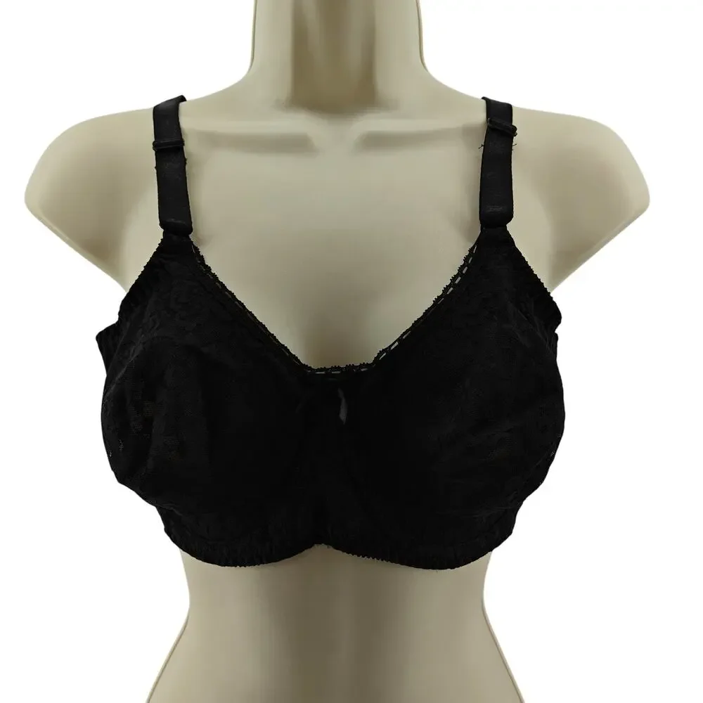 Bali Lace 'N Smooth Underwire Bra Black Womens 36C